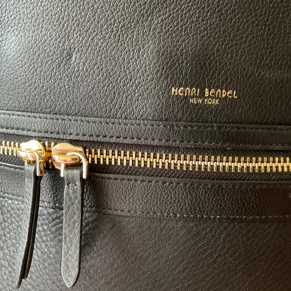 Henri Bendel Soho Black Pebble Leather Backpack